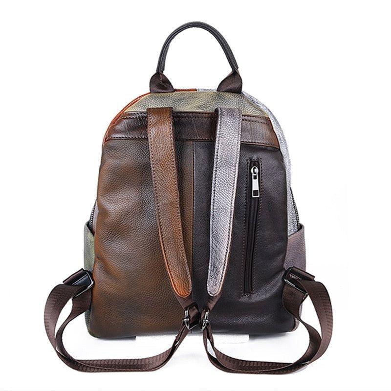 Mixing Color Large Capacity Leather Travel Cool Backpacks JRS1251 - Touchy Style