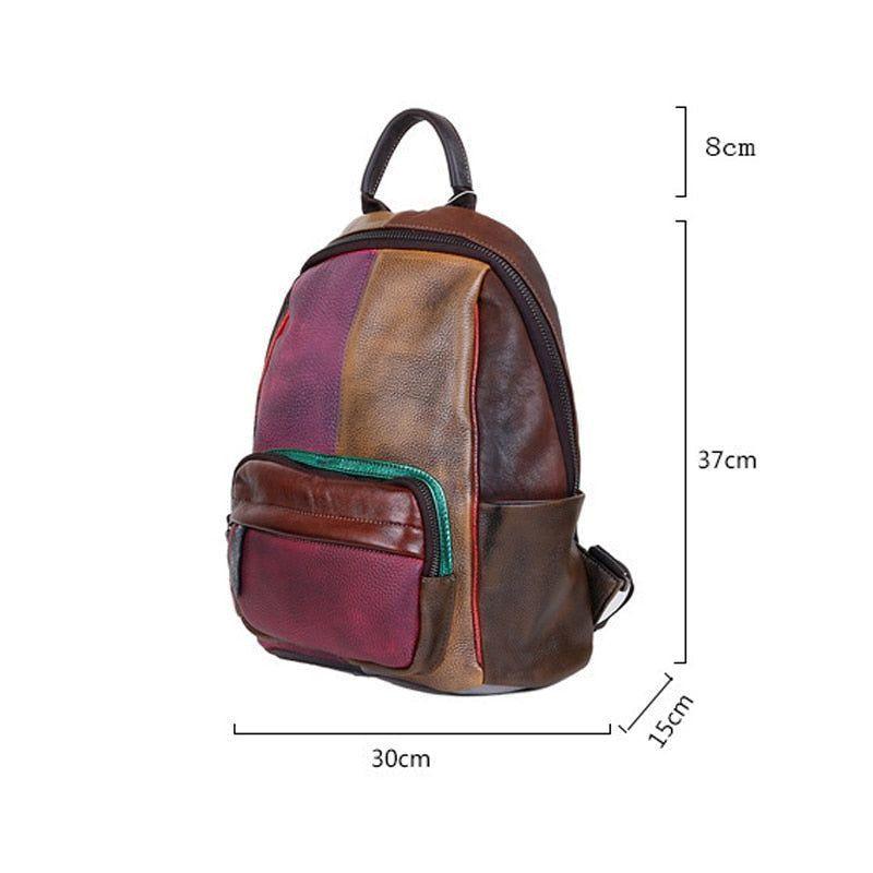 Mixing Color Large Capacity Leather Travel Cool Backpacks JRS1251 - Touchy Style