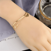 Multilayer Bracelet Charm Jewelry KKS0309 Stainless Steel Lovers Heart Shape - Touchy Style