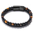 Multilayer Bracelets Charm Jewelry Nature Lava Stone Genuine Leather - Touchy Style