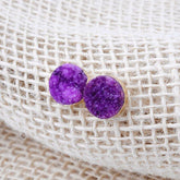 Nail Druzy Stone Mini Earrings Charm Jewelry BS0245 - Touchy Style