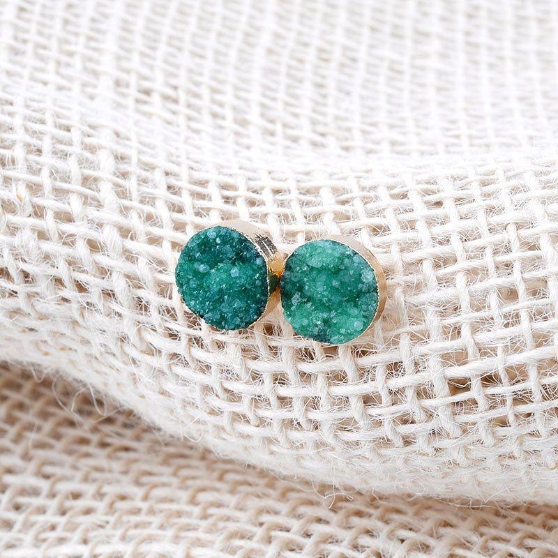 Nail Druzy Stone Mini Earrings Charm Jewelry BS0245 - Touchy Style