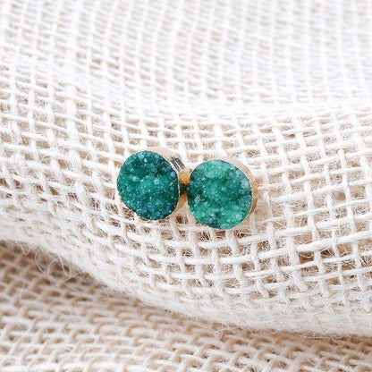 Nail Druzy Stone Mini Earrings Charm Jewelry BS0245 - Touchy Style