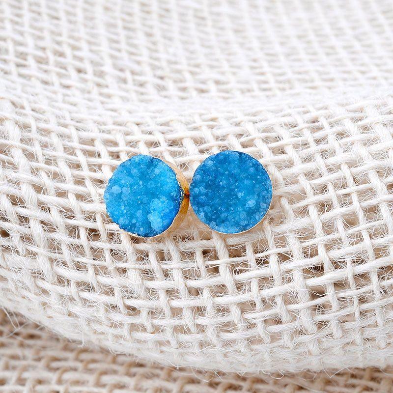 Nail Druzy Stone Mini Earrings Charm Jewelry BS0245 - Touchy Style