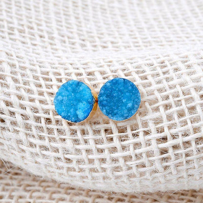 Nail Druzy Stone Mini Earrings Charm Jewelry BS0245 - Touchy Style