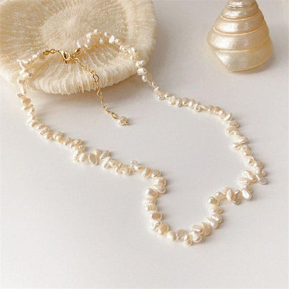 Natural Baroque Freshwater Pearl Heart-shaped Bracelet Necklaces Charm Jewelry Set YS1255 - Touchy Style