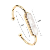 Natural Stone Bracelets Charm Jewelry BR004 Golden Bangles - Touchy Style .