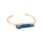 Natural Stone Bracelets Charm Jewelry BR004 Golden Bangles - Touchy Style .