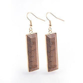 Natural Stone Rectangle Dangle Long Earrings Charm Jewelry BS0313 - Touchy Style