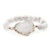 Natural Stone Round Beads Bracelets Charm Jewelry 