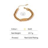 Necklace Bracelet Charm Jewelry Gold Chain Stainless Steel Charm Texture Collar YOS0337 - Touchy Style