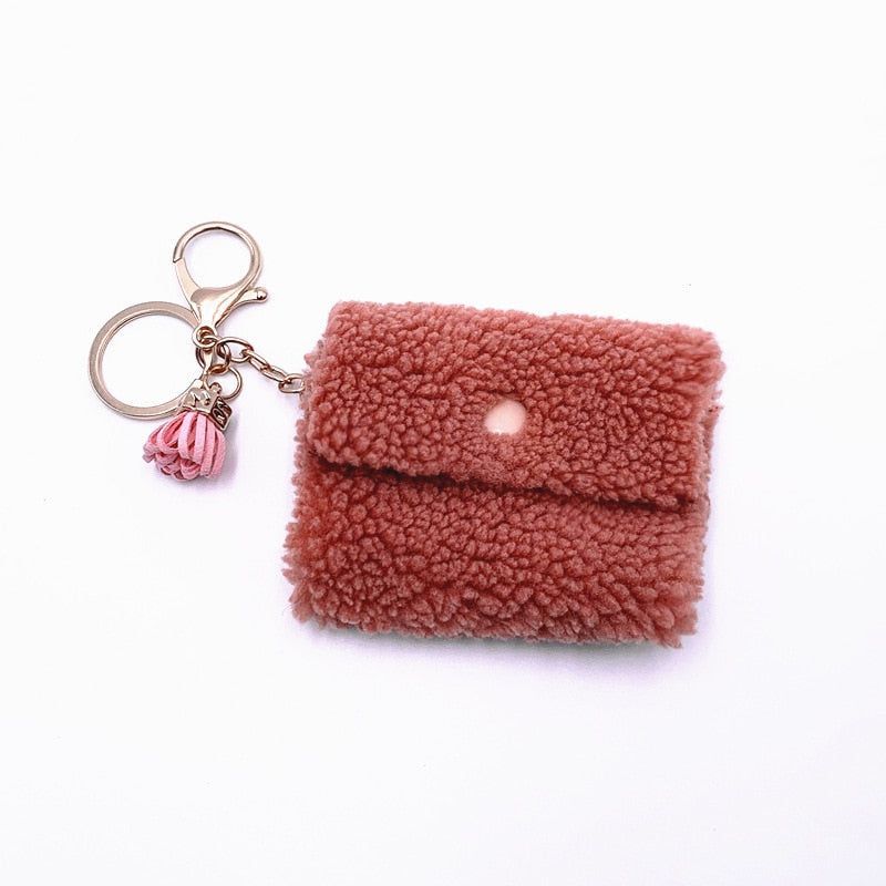 Cute Plush Coin Purse Cartoon Rabbit Zipper Mini Bag Change Wallet Keychain  Cat | eBay