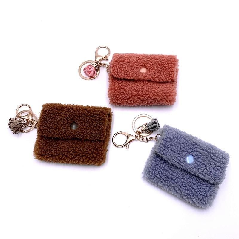 Touchy Style New Creative Coin Purse Keychain Female Cute Pendant Plush Storage Bag Key Bag Student Fruit Color Coin Bag Red / 13 cm