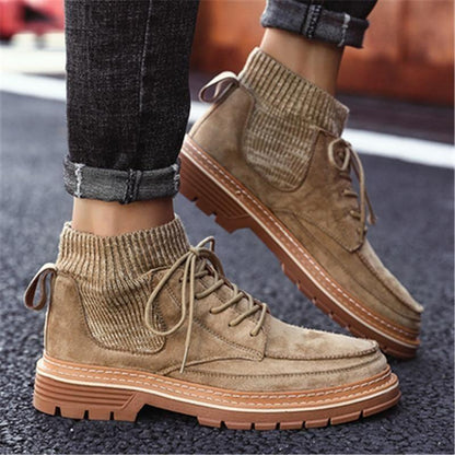 Outdoor Sneakers Ankle Boots Black Men&