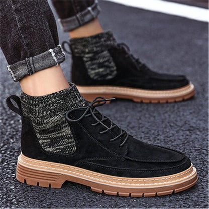 Outdoor Sneakers Ankle Boots Black Men&