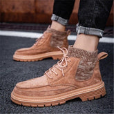 Outdoor Sneakers Ankle Boots Black Men&