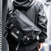 Oxford Black Cool Backpack - RZ235 Streetwear Bag For Men - Touchy Style .