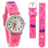 Princess Pink Silicone Simple Cheap Watches For Girls Children Kids A29 - Touchy Style .