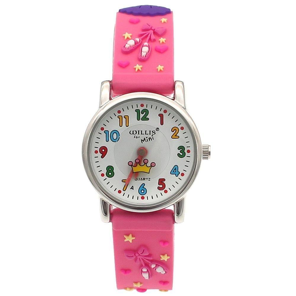 Princess Pink Silicone Simple Cheap Watches For Girls Children Kids A29 - Touchy Style