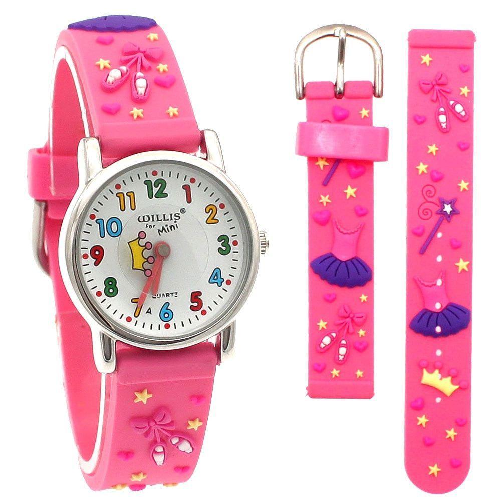 Princess Pink Silicone Simple Cheap Watches For Girls Children Kids A29 - Touchy Style