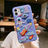 Purple Cartoon 3D Space Astronaut Cute Phone Cases For iPhone 11 12 Pro Max Mini XS X XR 7 8 Plus SE 2020 - Touchy Style