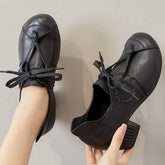 Retro Pumps Leather Comfortable Soft Handmade Women&