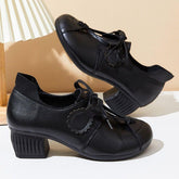 Retro Pumps Leather Comfortable Soft Handmade Women&