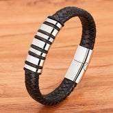 Rope Black Leather Bracelets Charm Jewelry TOS0356 For Men and Women - Touchy Style