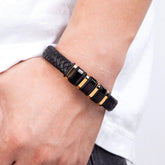 Rope Black Leather Bracelets Charm Jewelry TOS0356 For Men and Women - Touchy Style