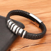 Rope Black Leather Bracelets Charm Jewelry TOS0356 For Men and Women - Touchy Style