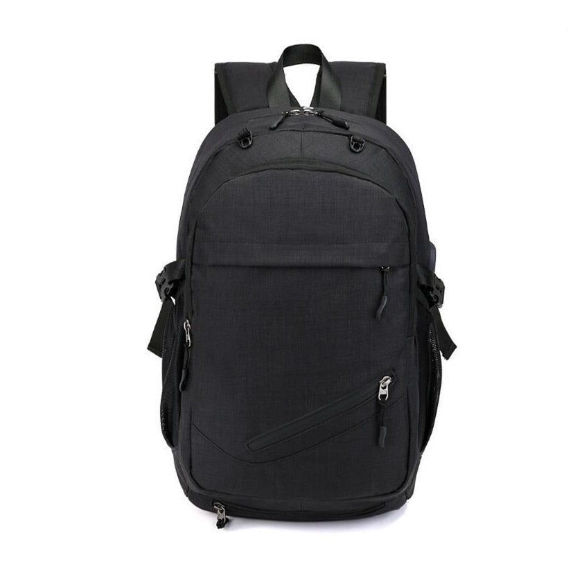 Sporty Black & White Soccer Pattern Large Capacity Lightweight School  Backpack For Kids