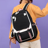 School Cool Backpack for Unisex Korean Style UCBFOS17 Waterproof Nylon Fabric - Touchy Style .