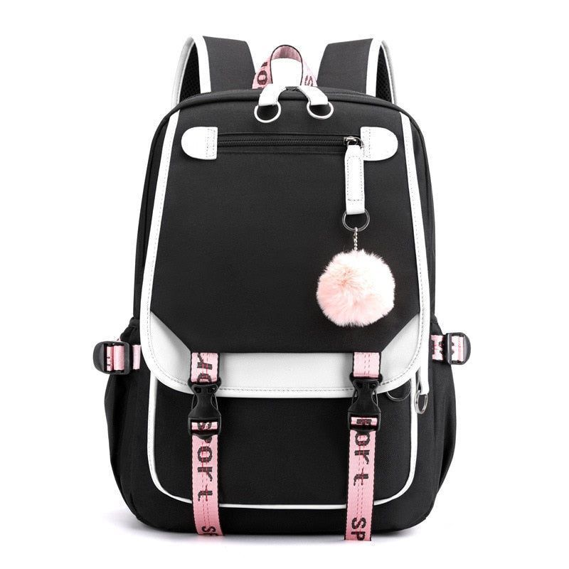 School Cool Backpack for Unisex Korean Style UCBFOS17 Waterproof Nylon Fabric - Touchy Style