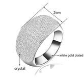 Shiny Big Full Crystal Silver Finger Rings Charm Jewelry - Touchy Style