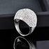 Shiny Big Full Crystal Silver Finger Rings Charm Jewelry - Touchy Style