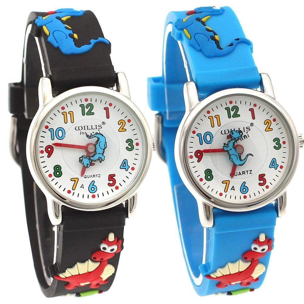 Silicone Simple Cheap Watches Children Kids Girls Dinosaur Cartoon A30 - Touchy Style