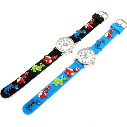 Silicone Simple Cheap Watches Children Kids Girls Dinosaur Cartoon A30 - Touchy Style