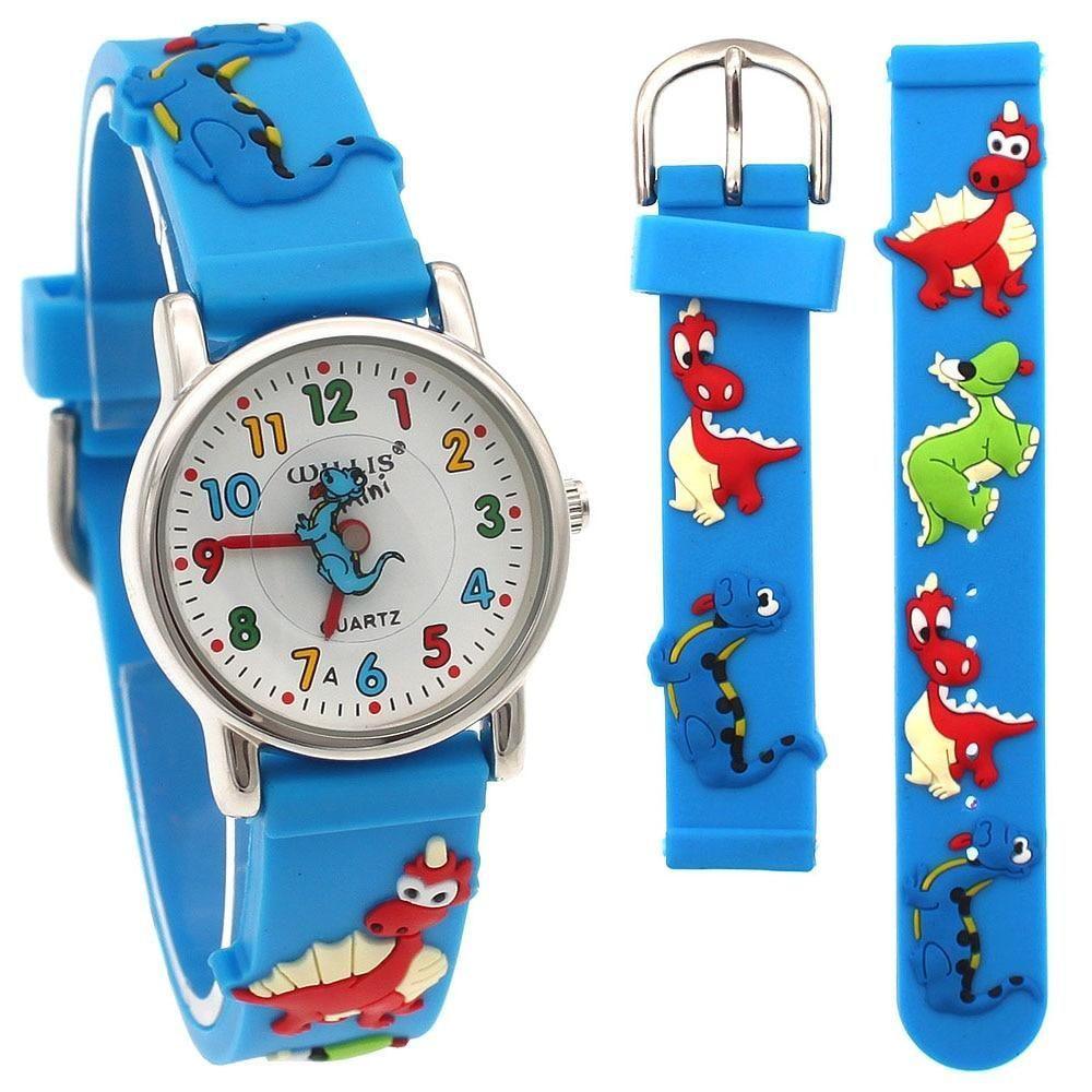 Silicone Simple Cheap Watches Children Kids Girls Dinosaur Cartoon A30 - Touchy Style