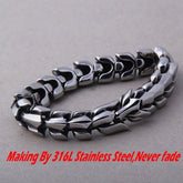 Silver Ouroboros Fashion Stainless Steel Bracelets Charm Jewelry BCJNVS32 For Men&