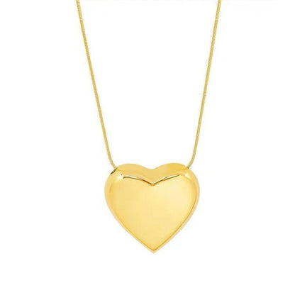 Simple Metal Heart Necklaces Charm Jewelry NCJSO3 - Touchy Style