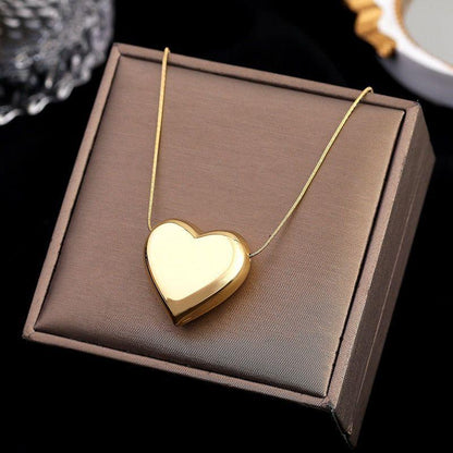 Simple Metal Heart Necklaces Charm Jewelry NCJSO3 - Touchy Style