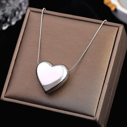 Simple Metal Heart Necklaces Charm Jewelry NCJSO3 - Touchy Style