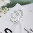 Smile Face Charm Jewelry - Resizable 925 Sterling Silver Finger Ring (GZ211) - Touchy Style