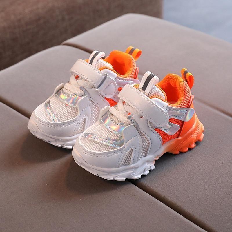 Sneakers White Breathable Mesh Toddler Girl Boy Unisex Casual Shoes POS0343 - Touchy Style