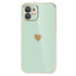 Solid Plating Mini Heart Cute Phone Cases For iPhone 12 11 Pro Max X XR XS Max 7 8 6 6s Plus SE 3 2022 13 Pro Max - Touchy Style