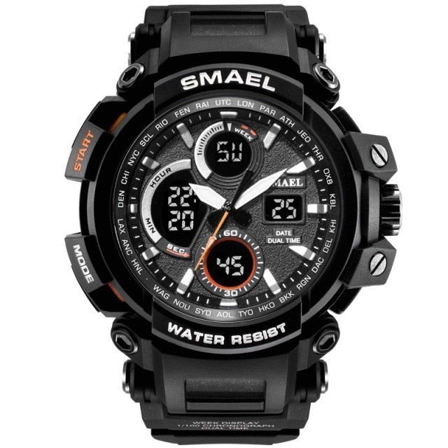 Sport Watches Waterproof Men Watch LED Digital Watch Military Male Clock 1708B Men Watch Brown / China