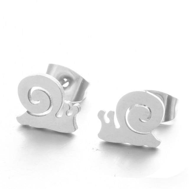 Stainless Steel Mini Animal Cartoon Earrings Charm Jewelry 