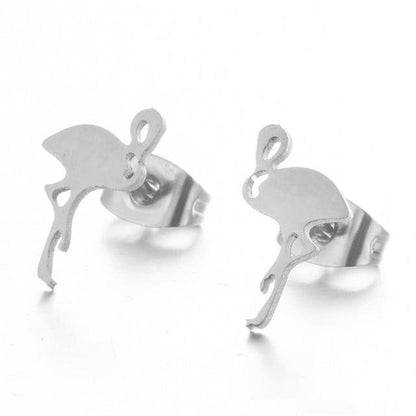 Stainless Steel Mini Animal Cartoon Earrings Charm Jewelry 