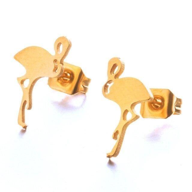 Stainless Steel Mini Animal Cartoon Earrings Charm Jewelry 