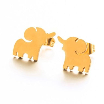 Stainless Steel Mini Animal Cartoon Earrings Charm Jewelry 